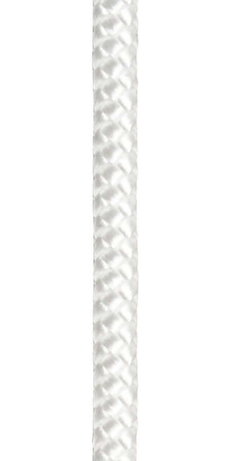 Liny oraz sznury z poliamidu - plecione bez rdzenia - biały / 4 mm