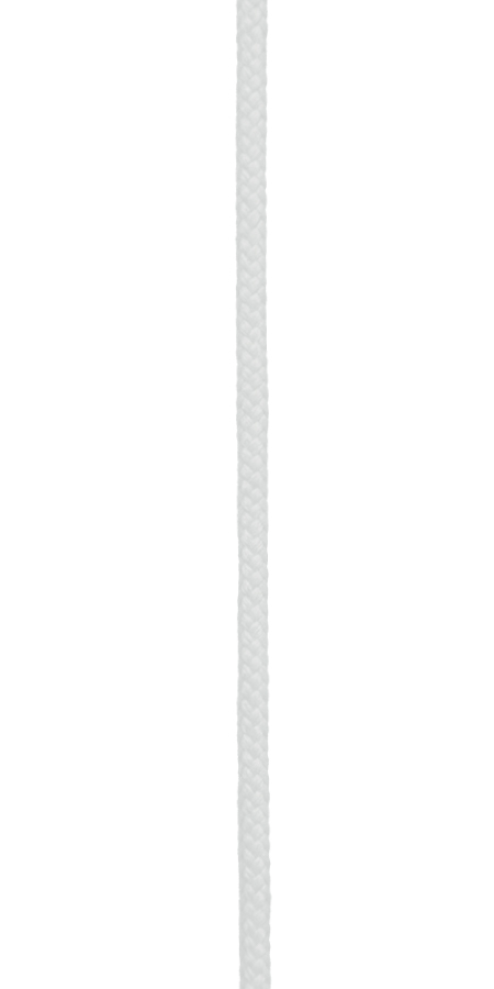 Liny oraz snury z poliesteru - pleciona z rdzeniem - biały / 3 mm